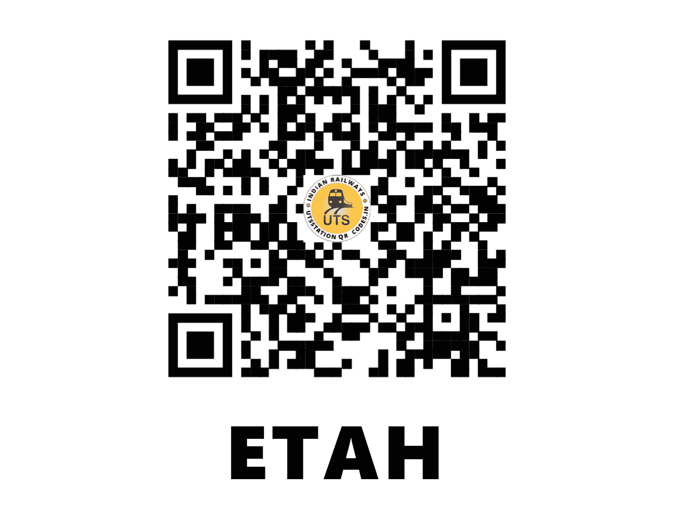 UTS QR Code for ETAH - ETAH - NC (UTTAR PRADESH)
